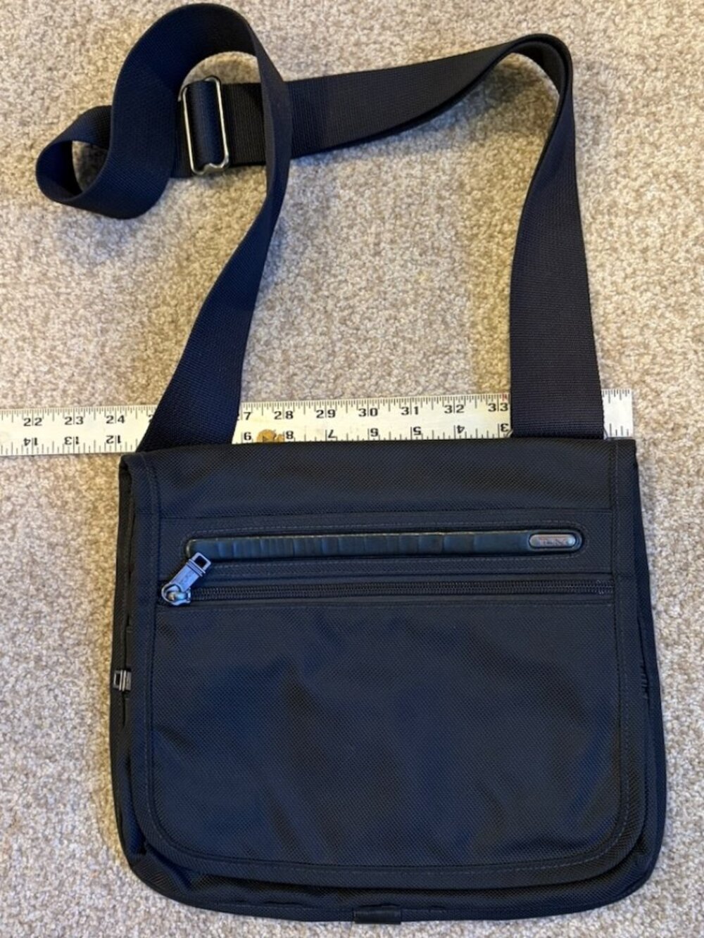 Tumi Alpha Service Crossbody Flap Bag Nylon Work Shoulder Strap